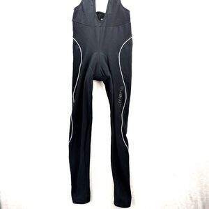 Giordana Cycling Bib Tights Mens Large Black Padded Seat Italian Ankle Zip Bike